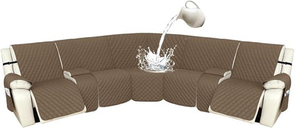 Arfntevss Recliner Sectional Couch Covers 1OO% Waterproof L Shape Sofa Cover by Arfntevss