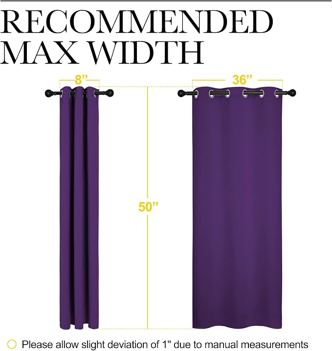NICETOWN Purple Kitchen Blackout Curtains, Home Decoration Thermal Insulated - Image 7