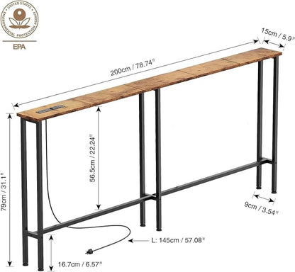 Keelian 78" Narrow Console Sofa Table - Image 2
