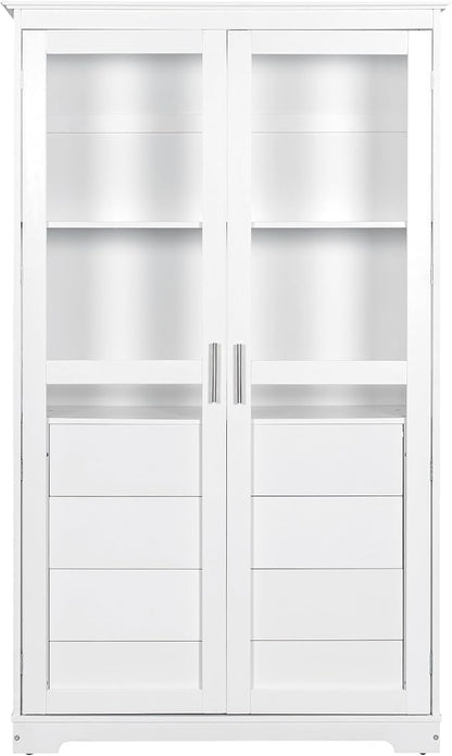 VilroCaz 75'' Tall Kitchen Pantry, Wood Freestanding Kitchen Storage Cabinet - Image 4
