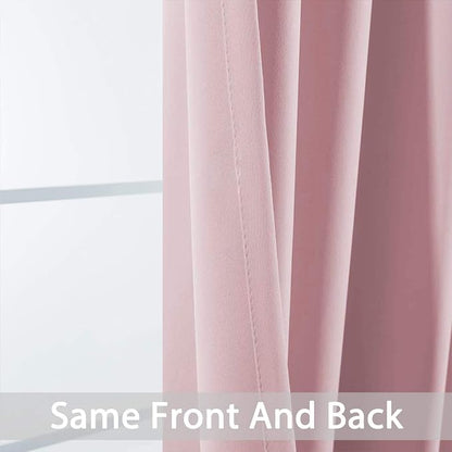 Yakamok Room Darkening Curtains 52x108 inch Long Pink-Living Room | 2 panels - Image 4