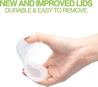 Glotoch Express 16oz Plastic Food Containers with Lids, Airtight and Leakproof Deli Cups, BPA-Free, Microwave/Freezer/Dishwasher Safe, 240 Pack