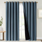 NICETOWN 100% Blackout Window Curtain Panels, Smoky Blue, 2 Pieces, Cold and by NICETOWN