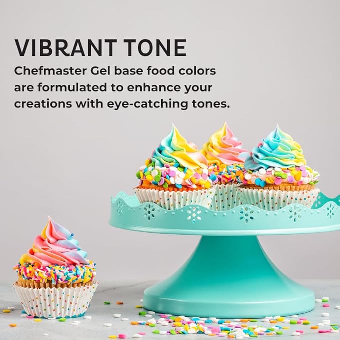Chefmaster Leaf Green Gel Food Coloring | Vibrant Color | Professional-Grade Dye for Icing, Frosting, Fondant | Baking & Decorating | Fade-Resistant | Easy-to-Use | Made in USA | 1 oz