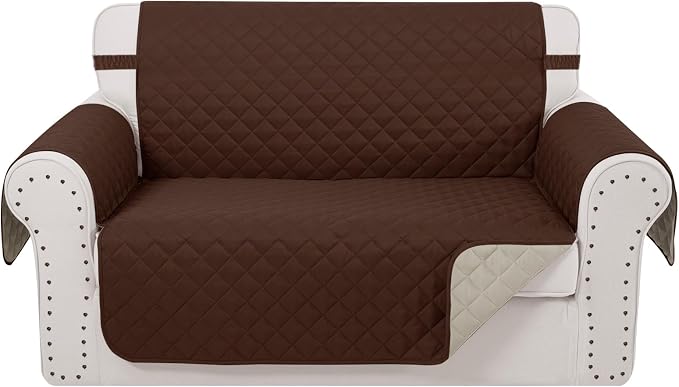 Reversible 45" Small Loveseat Sofa Covers, Friendly Furniture Protector by LuxshareHome