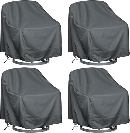 Outdoor Swivel Lounge Chair Cover 4 Pack, Waterproof Heavy Duty Outdoor Chair by HI%C2%B7%C2%B7%C2%B7YOURCOVER