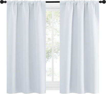 NICETOWN Greyish White Window Curtain Panels - Image 2