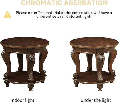 LKTART 22" Victorian Vintage Round End Table - Image 9