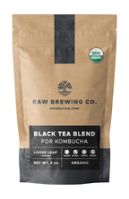 Kombucha.com Certified Organic Loose Leaf Tea - Kombucha Brewing Blends (Black Tea Blend, 8 Ounce, W/ 50 XL FILTER BAGS)