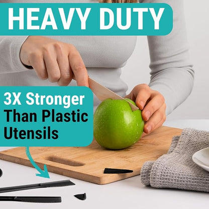 300pcs Disposable Wooden Cutlery Set (150 Forks, 100 Spoons, 50 Knives) Our Heavy Duty Compostable Wood Utensils is FSC Certified Protecting Forests. Zero Plastic Cutlery For Any Occasion