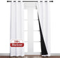 NICETOWN White Blackout Curtains 80 inches Long, 2 Pieces, Full Light Blocking by NICETOWN