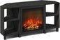 Furinno Jensen Fireplace TV Stand, NO Heat Decorative Electric Fireplace Corner by Furinno-FitsYourSpaceFitsYourBudget
