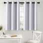 MIULEE Blackout Curtains for Bedroom 2 Panels 40x36 Inch Long Greyish White | by MIULEE