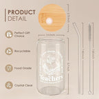 SANDJEST Teacher Glass Can, Teachers Plant Seeds That Grow Forever Cup with Lid & Straw, Coffee Aesthetic Cups, Gift for Christmas Teacher Appreciation, Gifts for Women, 16oz