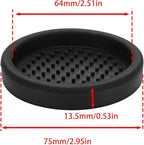 Tamper Mat, Mini Silicone Countertop Espresso Tamping Mat, Cup Mat, Barista Tools, Espresso Accessories, Round, Black