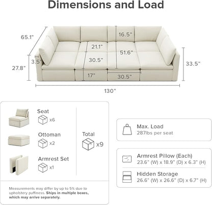 mopio Oversized Modular Sectional Sofa - Image 2