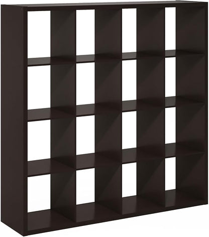 Furinno Cubicle Book Shelf, 16-Cube Bookshelf, Extra Thick Frame Reversible - Image 10