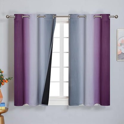 Purple and Grey Ombre Blackout Curtains by ESTELARTEXTILER