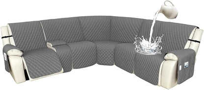 Arfntevss Recliner Sectional Couch Covers 1OO% Waterproof L Shape Sofa Cover by Arfntevss