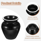 HARFINGTON Ceramic Chasen Stand 72mm Matcha Whisk Holder Teas Set Whisks Stand Traditional Matcha Tea Chasen Holder Tea Set Accessories for Tea Tasting, Black