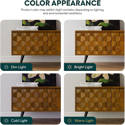 Bme Georgina Solid Wood, 10 Minutes Assembly Entertainment Center - Image 7