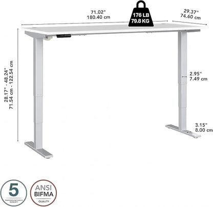Bush Business Furniture 72-inch Electric Height Adjustable Standing Desk - Image 3