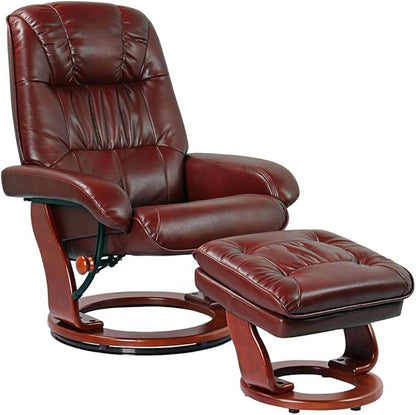 Benchmaster Kyle Ruby Red Swivel Faux Leather by Benchmaster