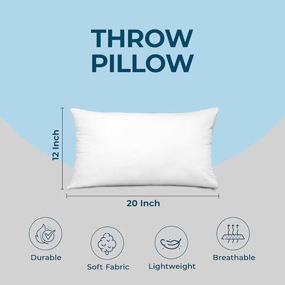 Utopia Bedding Throw Pillows, Decorative 12x20 Pillow Inserts - Image 4