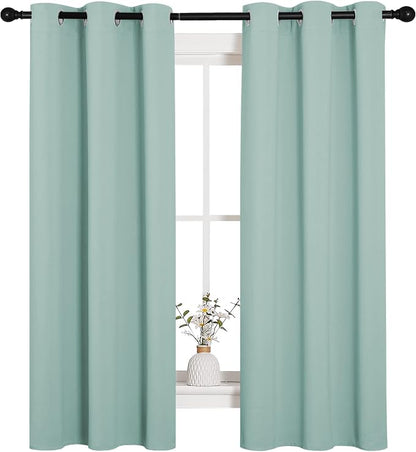NICETOWN Kitchen Curtain Panels Blackout Draperies, Thermal Insulated Solid - Image 2