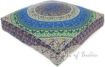 Mandala Floor Pillow Cover Meditation Cushion Seating Throw Hippie Round - Image 2