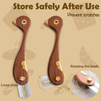 Bird Wooden Bread Lame, Handcrafted Dough Scoring Knife for Sourdough Slashing,Precision Scorer Tool with 10 Replacement Razor Blades