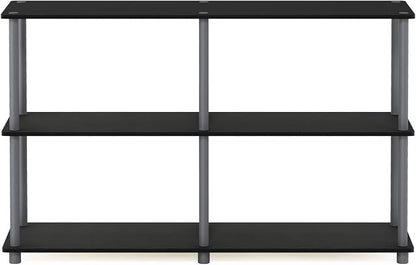 Furinno TURN-N-TUBE Storage Shelves, 3-Tier 47.4 Wide Book Shelf, Corner Shelf - Image 7