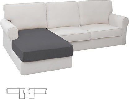 Easy-Going Stretch 1 Piece Chaise Lounge Cushion Slipcover | Sectional Couch by Easy-Going