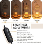 Candle Warmer Lamp with Timer, Round Diamond Home Decor Gifts for Mom Women, Gold Diamond Lamp, Western Bedroom Accessories, Birthday Gifts for Women, Wax Warmer for Jar Candles