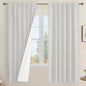 100% Blackout Linen Curtains 72 Inch by LAMIT
