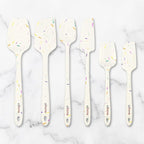 Elihome Skinny Silicone Spoonula - Non-Stick Heat Resistant Silicone Scraper Spatula for Mixing, Serving, Scraping, Stirring, and More - 11 Inch, Sprinkles