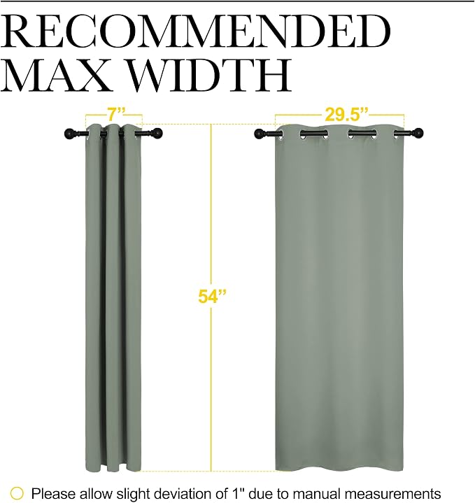 NICETOWN Window Curtain Panels, Thermal Insulated Solid Grommet Blackout - Image 7