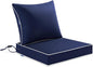 MIULEE Navy Outdoor Seat Cushion 24x24 Inch Waterproof & 3 Year Fade Resistant by MIULEE