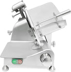 KWS MS-10ES All Metal 320W Electric Meat Slicer 10-Inch with 304 Stainless Steel Blade & Extended Back Space, Frozen Meat/Cheese/Food Slicer Low Noise Commercial and Home Use [ ETL, NSF Certified ]