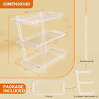 3 Tier Acrylic Serving Tray, 15.3" x 7.1" Dessert Table Display Set Stand for Party, Desserts, Fruits, Cookies – Reusable Collapsible Tiered Platters for Cupcakes, Veggies, and Sweet Treats
