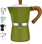 3 Cup Aluminum Espresso Stovetop Moka Pot Express Coffee Maker Percolator Italian Classic Mocha Coffee Machine for Italian and Cuban Cafe Brewing for Home & Camping 150ml 5oz