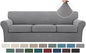 Turquoize 4 Piece Sofa Covers for 3 Cushion Couch Sofa Slipcover Soft Couch by Turquoize