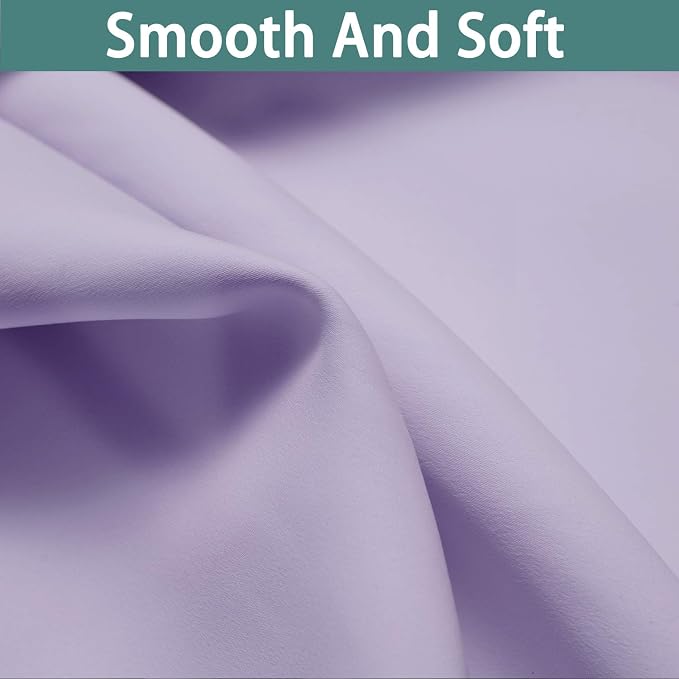 Yakamok Lilac 100% Blackout Patio Door Curtain Panels W100 x L84, 1 Panel | - Image 7