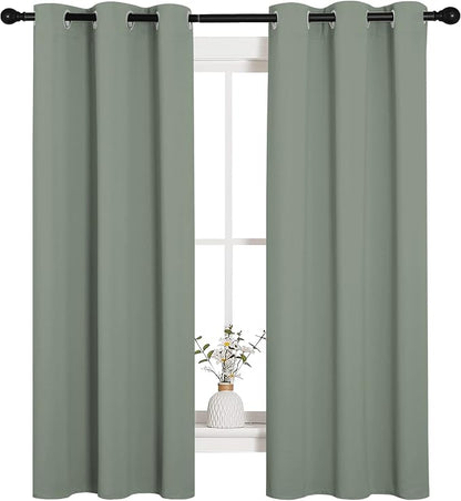 NICETOWN Bedroom Curtain Panels Blackout Draperies, Thermal Insulated Solid - Image 2