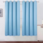 Blackout Curtains 66 x 72 Inch Long Sky Blue Curtains Set of 2 Panels Room by Lemomo