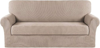 Turquoize Stretch Sofa Slipcover 2 Pieces Sofa Cover Couch Cover by Turquoize