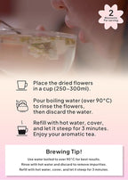 Korean Food, KKOKDAM Original Cherry Blossom Flower Tea, Decaf Floral Blend, Fully Natural Flowers, No Caffeine, Sugar Free, Zero Calories, Made in Korea, 10g