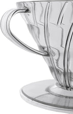 Pour Over Coffee Maker, Single Cup Coffee Dripper, Manual Porcelain Slow Brewing Accessories for Travel, Camping, Office, Home, Cafe, Coffee Gifts (Clear, Large)