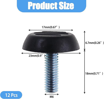 M6 Adjustable Furniture Levelers Table Feet Screw in Threaded, Screw on Chair - Image 2