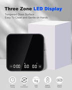 Lamido Rechargeable Mini Coffee Scale with Timer, Espresso Scale with Powder to Water Ratio and Water Flow Modes, 2kg/0.1g Digital Scale for Espresso and Pour-Over, Portable Scale with Silicone Pad